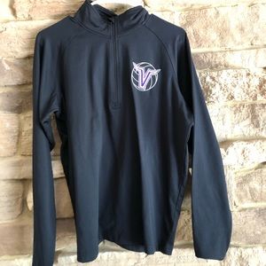 Black volleyball quarter zip